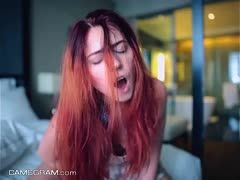 Rotschopf Camgirl beim Selfmade